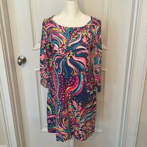 Lilly Pulitzer UPF 50+ Sophie Dress Multi Beach Loot Size Medium